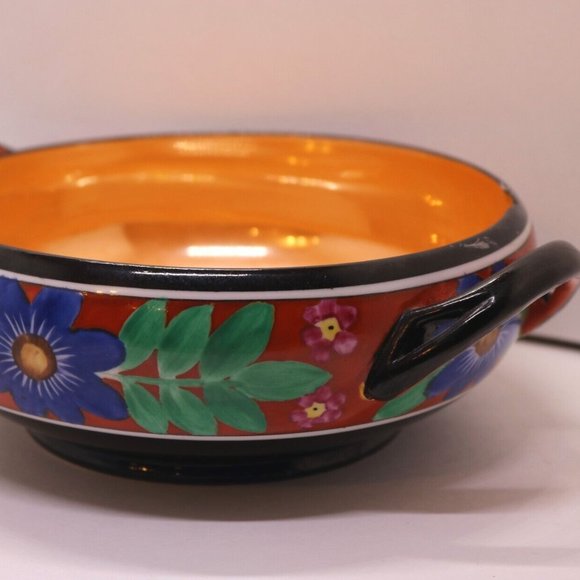 Beautiful Noritake Morimura Hand-Painted 7" Handled Bowl Made in Japan - Picture 3 of 9